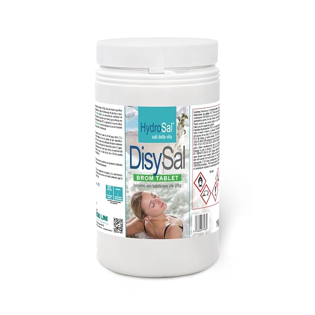 Pastillas de bromo HYDROSAL DisySal de veinte gramos en envase de un kilogramo