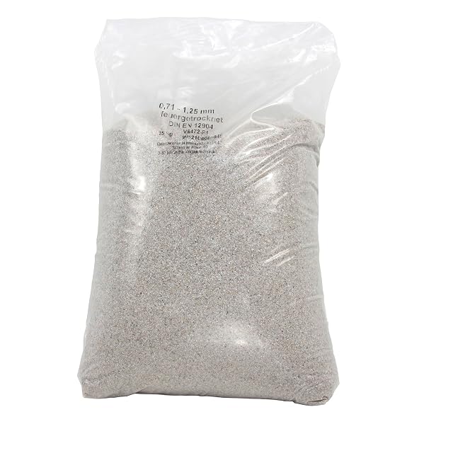 Saco Höfer Chemie de veinticinco kilogramos de arena de cuarzo filtrante de 0,7 a 1,25 milímetros