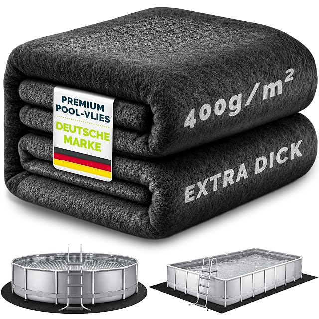 Base de piscina de geotextil redonda tillvex de cuatrocientos centímetros de diámetro, a cuatrocientos gramos por metro cuadrado