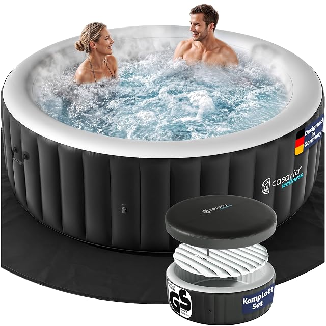 Spa hinchable redondo CASARIA de 200 centímetros de diámetro, con una cubierta aislante