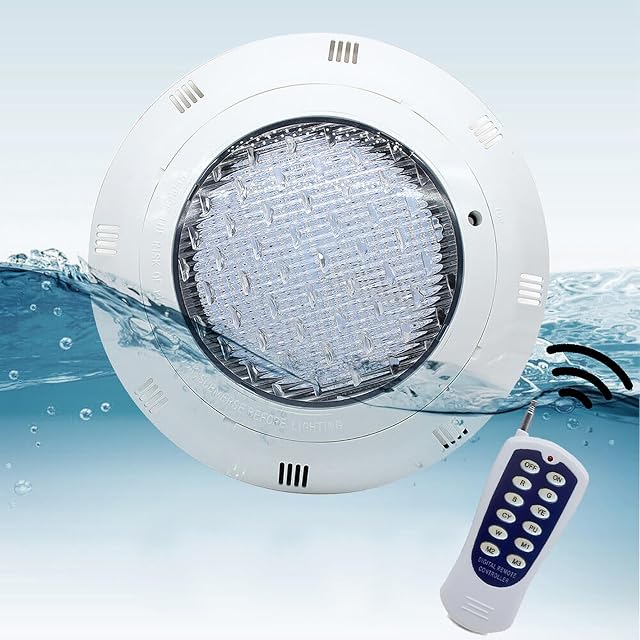 Luz de piscina LED RGB NaMaSyo de 36 vatios a 12 voltios, con su conector estanco