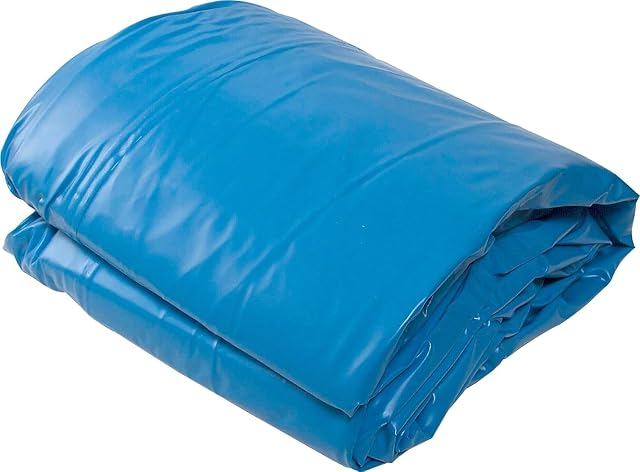 Liner de PVC Gre azul para una piscina ovalada de seiscientos diez por trescientos setenta y cinco por ciento treinta y dos centímetros