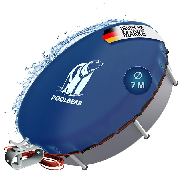 Cubierta térmica redonda reversible PoolBear con cable de acero de 3 milímetros